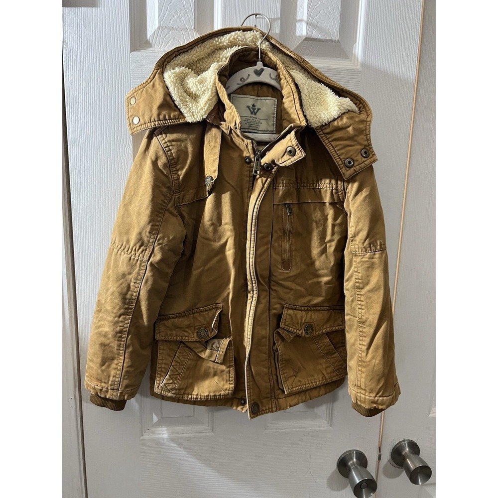 WenVen Boy's Winter Cotton Coat Warm Heavy Hooded Parka Jacket‎ 6/7 XS